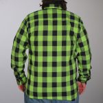 Hot Leathers FLM2005 Men’s Black and Green Long Sleeve Flannel Shirt - Image 2