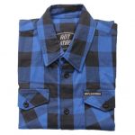 Hot Leathers FLM2006 Men’s Black and Blue Long Sleeve Flannel Shirt - Image 4