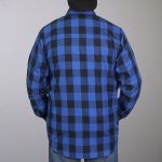 Hot Leathers FLM2006 Men’s Black and Blue Long Sleeve Flannel Shirt - Image 2