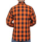 Hot Leathers FLM2007 Men’s Orange and Black Long Sleeve Flannel Shirt - Image 2