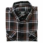 Hot Leathers FLM2008 Mens Brown Black and White Long Sleeve Flannel Shirt - Image 10