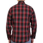 Hot Leathers FLM2017 Men’s Red and Gray Long Sleeve Flannel Shirt - Image 2