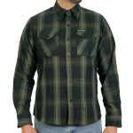 Hot Leathers FLM2018 Men’s Black and Green Long Sleeve Flannel Shirt