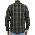 Hot Leathers FLM2018 Men’s Black and Green Long Sleeve Flannel Shirt - Image 2