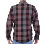 Hot Leathers FLM2020 Men’s Black, Gray and Orange Flannel Long Sleeve Shirt - Image 2