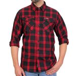 Hot Leathers FLM2021 Men’s Red and Black Flannel Long Sleeve Shirt - Image 2