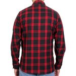 Hot Leathers FLM2021 Men’s Red and Black Flannel Long Sleeve Shirt - Image 4
