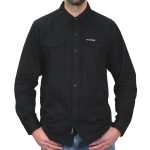 Hot Leathers FLM2024 Men’s Solid Black Flannel Long Sleeve Shirt