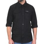 Hot Leathers FLM2024 Men’s Solid Black Flannel Long Sleeve Shirt - Image 2