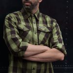 Hot Leathers FLM2027 Men’s OD Green and Black Long Sleeve Flannel Shirt - Image 4