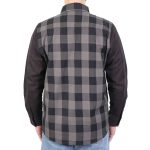 Hot Leathers FLM2042 Men’s Black And Gray 2 Toned Long Sleeve Flannel Shirt - Image 3
