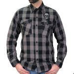 Hot Leathers FLM2101 Men’s Grave Rub Flannel Long Sleeve Shirt - Image 2