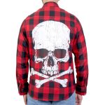 Hot Leathers FLM2103 Men’s Skull and Bones Flannel Long Sleeve Shirt