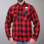 Hot Leathers FLM2103 Men’s Skull and Bones Flannel Long Sleeve Shirt - Image 2