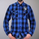 Hot Leathers FLM2107 Men’s Snap Back Skull Flannel Long Sleeve Shirt - Image 2