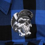 Hot Leathers FLM2107 Men’s Snap Back Skull Flannel Long Sleeve Shirt - Image 4