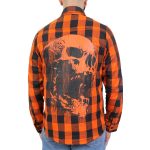 Hot Leathers FLM2108 Men’s Ancient Skull Flannel Long Sleeve Shirt