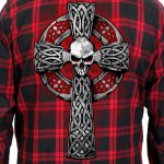 Hot Leathers FLM2112 Men’s Celtic Cross Flannel Long Sleeve Shirt - Image 4