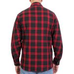 Hot Leathers FLM3001 Men’s Red and Black Long Sleeve Flannel Shirt - Image 2