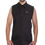 Hot Leathers FLM5013 Men’s Black Sleeveless Motorcycle Riders Shirt