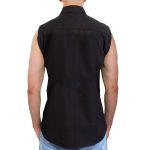 Hot Leathers FLM5013 Men’s Black Sleeveless Motorcycle Riders Shirt - Image 2