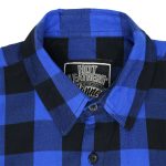 Hot Leathers FLM5208 Men’s Sleeveless Fringe Blue and Black Flannel Shirt - Image 8