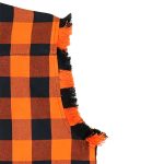 Hot Leathers FLM5210 Men’s Sleeveless Fringe Orange and Black Flannel Shirt - Image 5