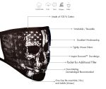 Milwaukee Leather FMD1010 Men’s ‘Skull with Flag’ 100 % Cotton Protective Face Mask with Optional Filter Pocket - Image 2