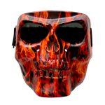 Hot Leathers FMP1002 ‘Flame Skull’ Polypro Face Mask with Smoke Lenses