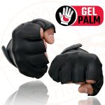 Milwaukee Leather MG7585 Men’s Black Leather Gel Padded Palm Fingerless Motorcycle Hand Gloves w/ Full Panel Cover - Image 8