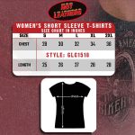 Hot Leathers GLC1518 Women’s Black All American Biker Girl Scoop Neck Printed T-Shirt - Image 3