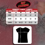 Hot Leathers Ladies Burnout Cotton Butterfly Skulls V-Neck T-Shirt GLC1538 - Image 3