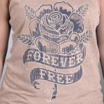 Hot Leathers GLC2523 Ladies Forever Free Rose Slate Tank Top Shirt - Image 2