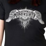 Hot Leathers GLD1040 Women’s Asphalt Angel Double Sided Print Full Cut Black T-Shirt - Image 3