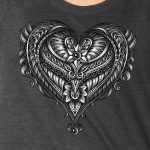 Hot Leathers GLD1507 Ornate Angel Wings Curvy Ladies T-Shirt - Image 3