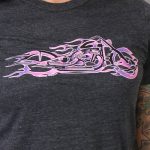 Hot Leathers GLR1215 Ladies Pink and Purple Fire Bobber Full Cut Motorcycle T-Shirt - Image 2