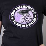 Hot Leathers GLR1262 ‘2nd Amendment My Right To Not Be A Victim’ Black Ladies T-Shirt - Image 2