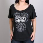 Hot Leathers GLR1408 ‘Sugar Couple’ Ladies Dolman Black T-Shirt