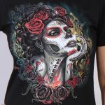 Hot Leathers GLR1412 ‘Sugar Woman’ Ladies Black T-Shirt - Image 2