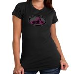 Hot Leathers GLR1499 ‘Work Sucks-Lets Ride Oval’ Ladies Black T-Shirt