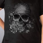 Hot Leathers GLR1508 Skull Bandana Full Figured Ladies T-Shirt - Image 2