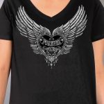 Hot Leathers GLR1509 Silver Flight Forever Free Ladies Tee - Image 2
