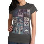 Hot Leathers GLR1521 Ladies Riding Is Everything Charcoal T-Shirt