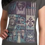 Hot Leathers GLR1521 Ladies Riding Is Everything Charcoal T-Shirt - Image 2