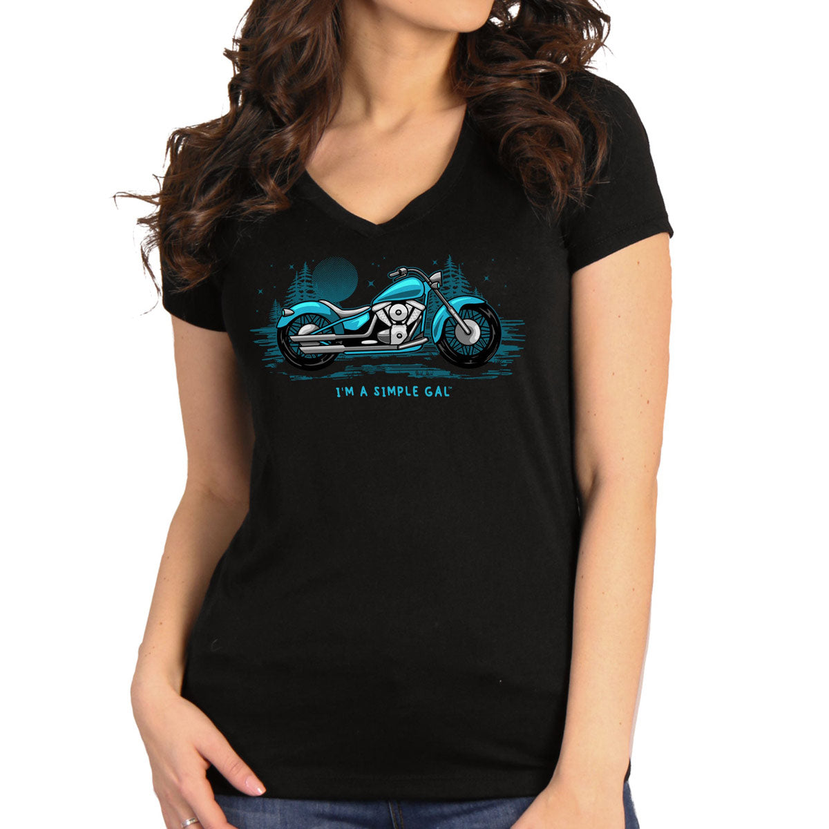 Hot Leathers GLR1574 Women’s Black Short Sleeve Simple Gal T-Shirt