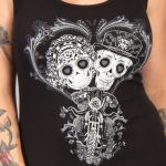 Hot Leathers GLR2408 ‘Sugar Couple’ Full Cut Black Tank Top Shirt - Image 3