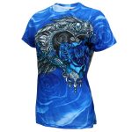 Hot Leathers Ladies Blue Angel Roses Fitted 3D All Over Printed T-Shirt GLS1002 - Image 2