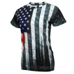 Hot Leathers Ladies Heartbeat Flag Fitted Short Sleeve 3D All Over Printed T-Shirt GLS1005 - Image 4