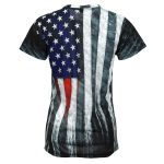 Hot Leathers Ladies Heartbeat Flag Fitted Short Sleeve 3D All Over Printed T-Shirt GLS1005 - Image 2