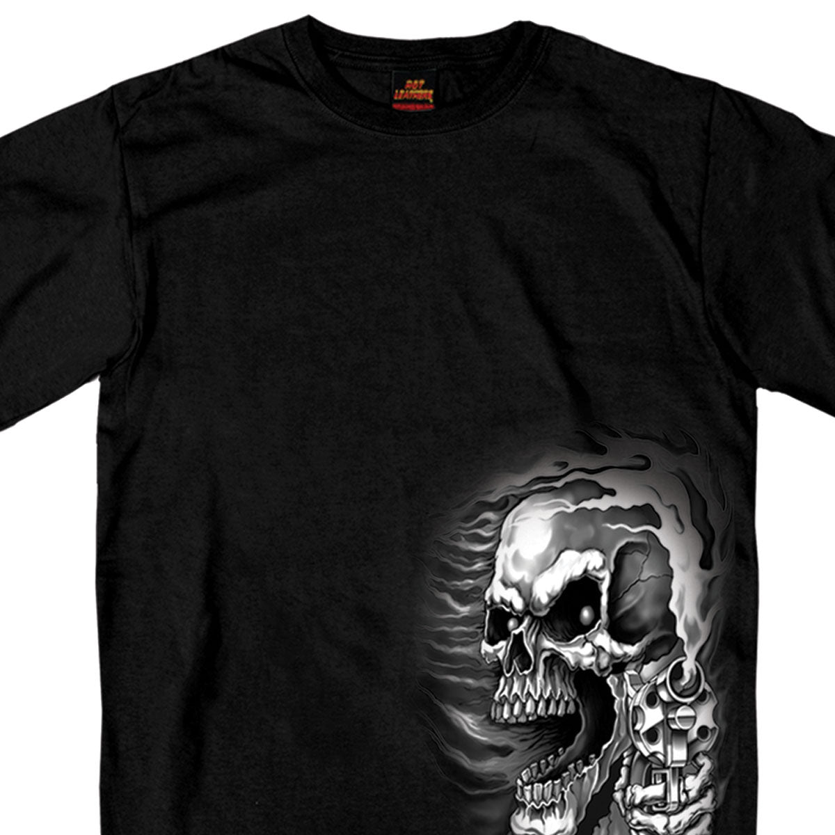 Hot Leathers GMD1076 Men’s ‘Assassin’ Double Sided Black T-shirt